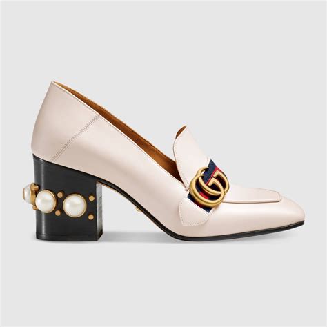 gucci mid heel loafers|gucci high heel loafers.